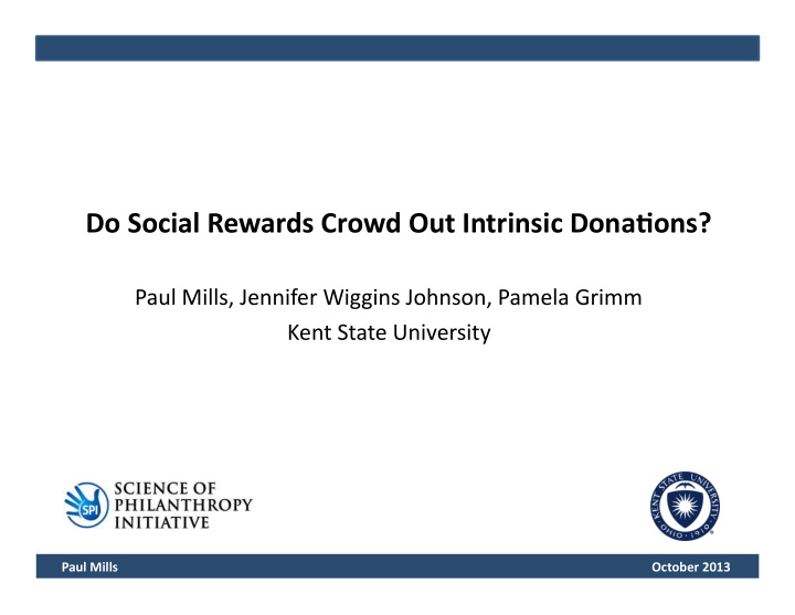 do social rewards crowd out intrinsic dona5ons