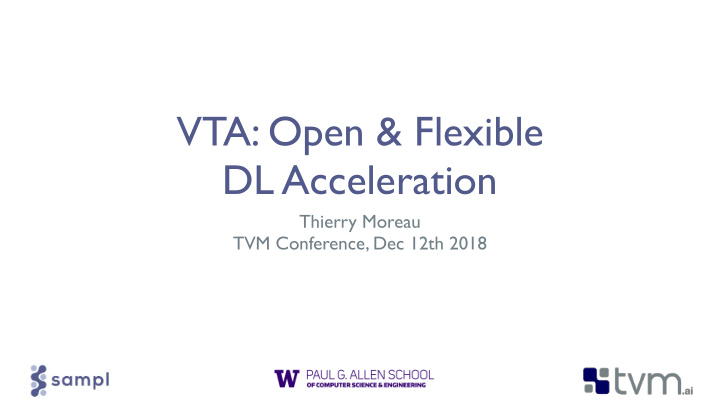 vta open flexible dl acceleration