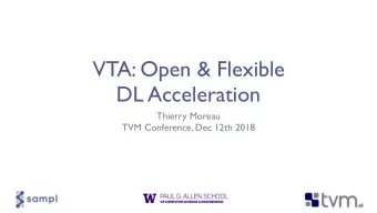 VTA: Open &amp; Flexible  DL Acceleration  Thierry Moreau  TVM Conference, Dec 12th 2018  TVM Stack