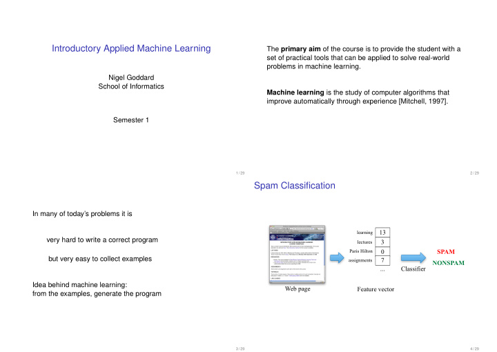 introductory applied machine learning