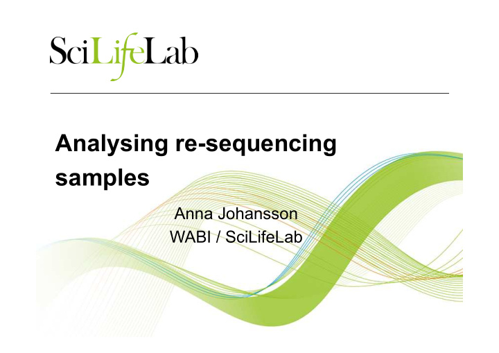 analysing re sequencing samples