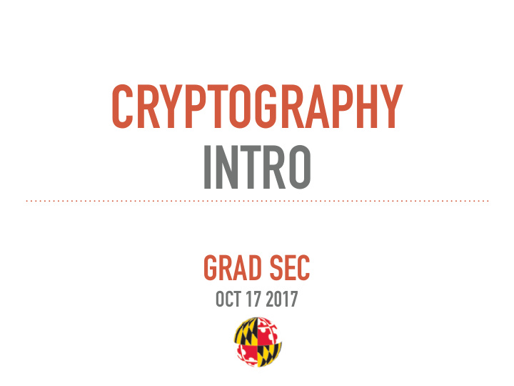 cryptography intro