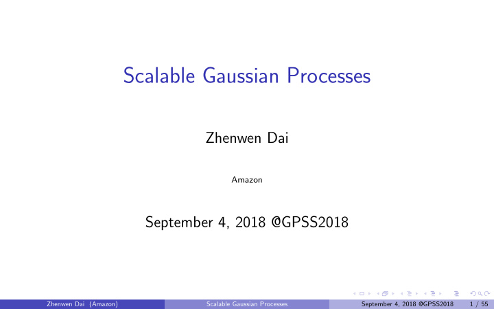 scalable gaussian processes