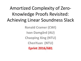 Amortized Complexity of Zero-  Knowledge Proofs Revisited:  Achieving Linear Soundness Slack