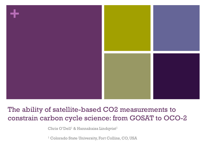 the ability of satellite based co2 measurements to