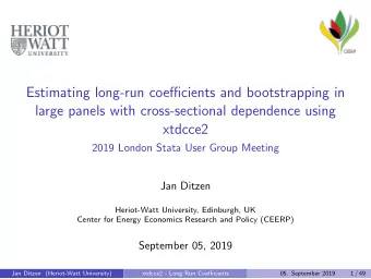 Estimating long-run coefficients and bootstrapping in  large panels with cross-sectional dependence