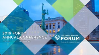 #FORUMCON19  Opportunity Zones, Impact Investing and  Loan Guarantees: What is the Role for PSOs?