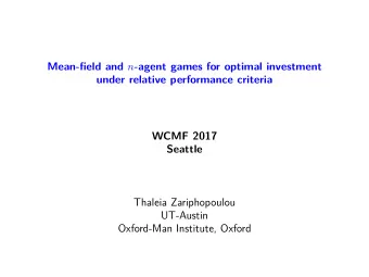 Mean-field and n -agent games for optimal investment  under relative performance criteria  WCMF