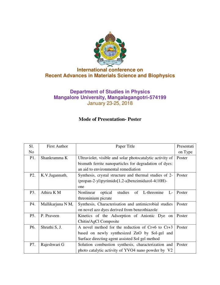 international conference on recent advances in materials
