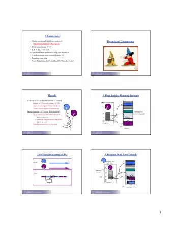 1  Thread Context Switch  Thread Context Switch  Thread States and Transitions  Thread States and