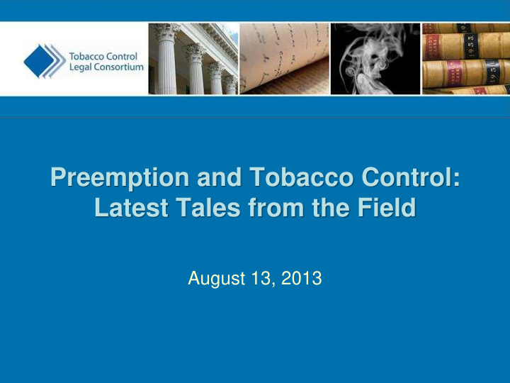 preemption and tobacco control