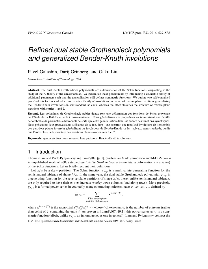 refined dual stable grothendieck polynomials and