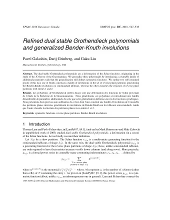 Refined dual stable Grothendieck polynomials  and generalized Bender-Knuth involutions  Pavel