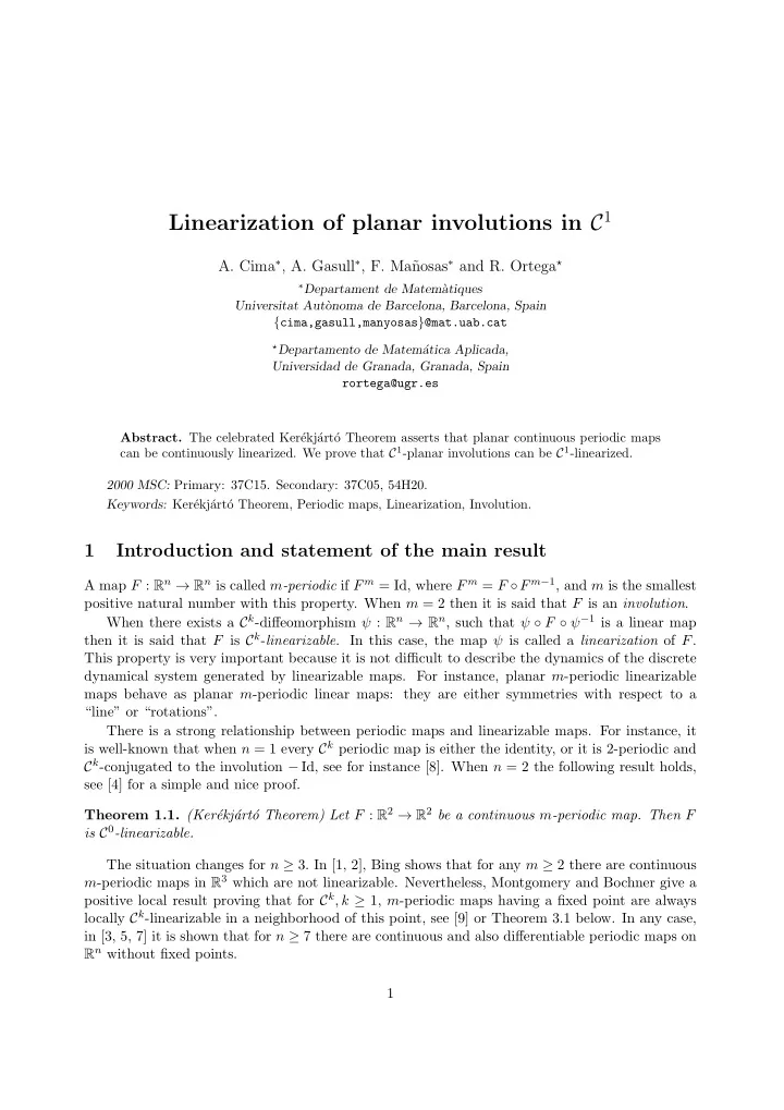 2 preliminary results on differential topology
