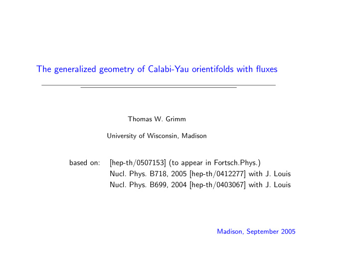 the generalized geometry of calabi yau orientifolds with