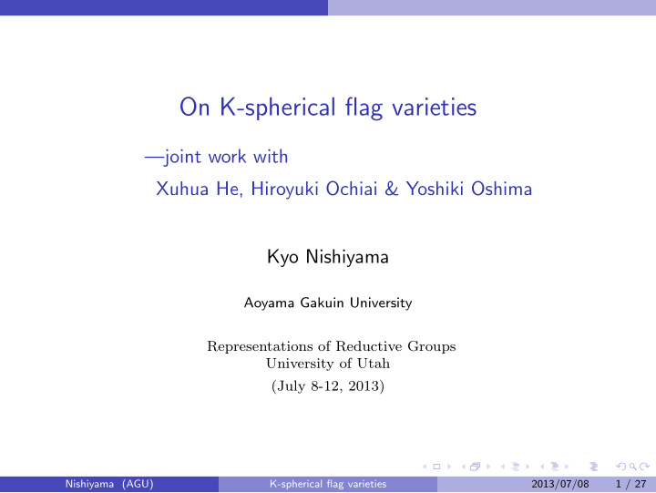 on k spherical flag varieties