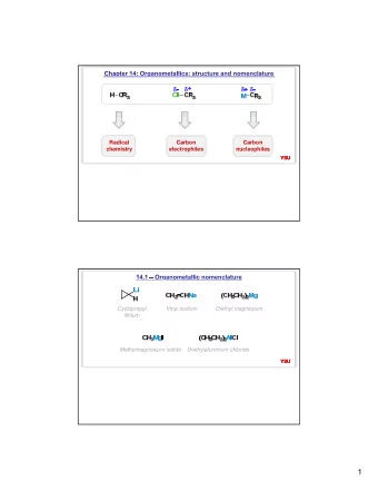 1  YSU  YSU  Organolithiums  YSU  YSU  2 Organomagnesium compounds  Grignard reagents  YSU  YSU