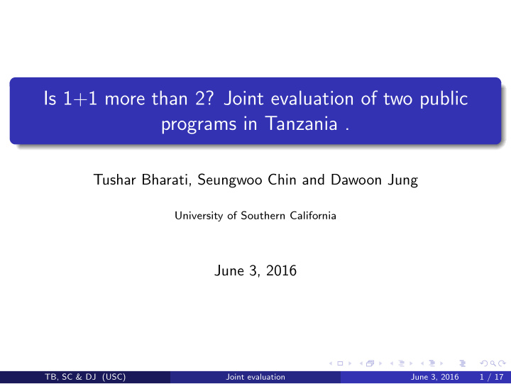 is 1 1 more than 2 joint evaluation of two public
