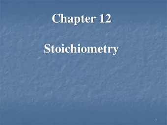 Chapter 12  Stoichiometry  1  Section 12.1  The Arithmetic  of Equations  2  Cookies and