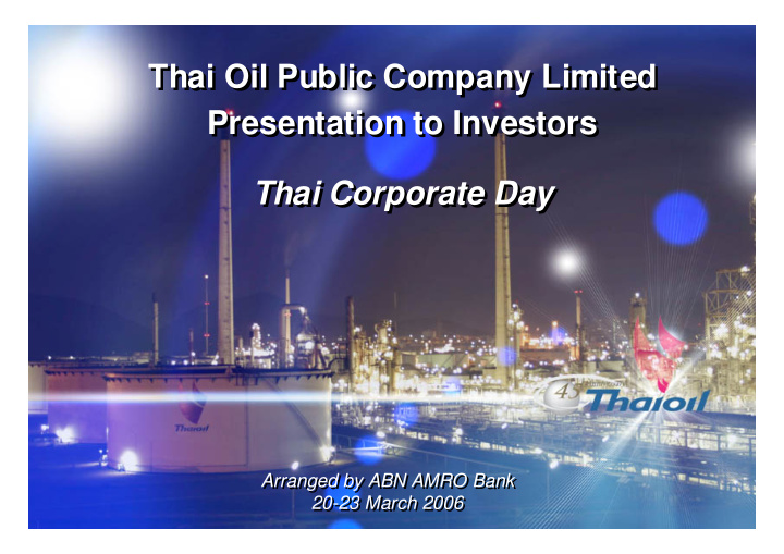 thai oil public company limited