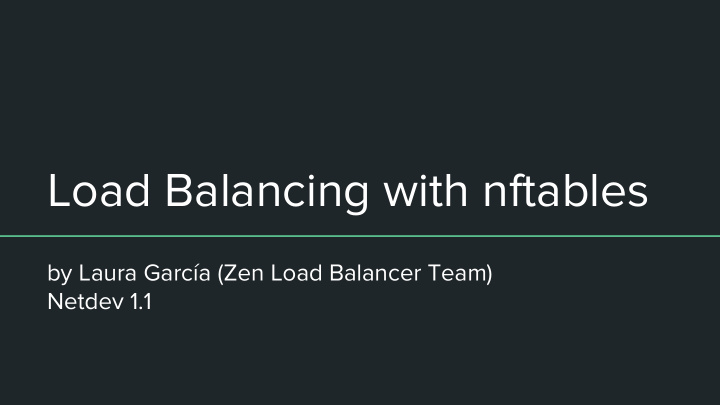 load balancing with nftables