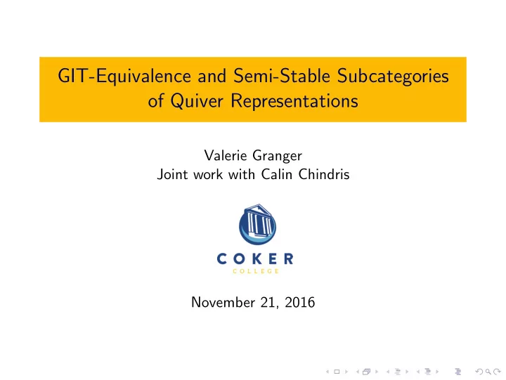 git equivalence and semi stable subcategories of quiver