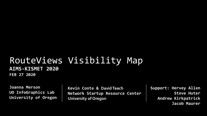 routeviews visibility map