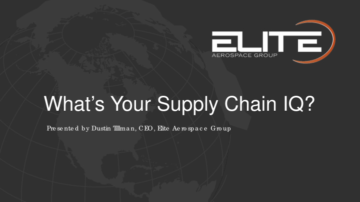 what s your supply chain iq