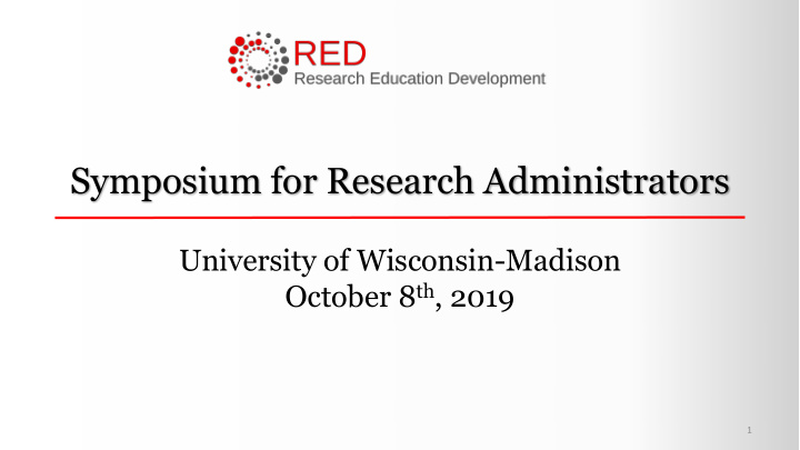 symposium for research administrators