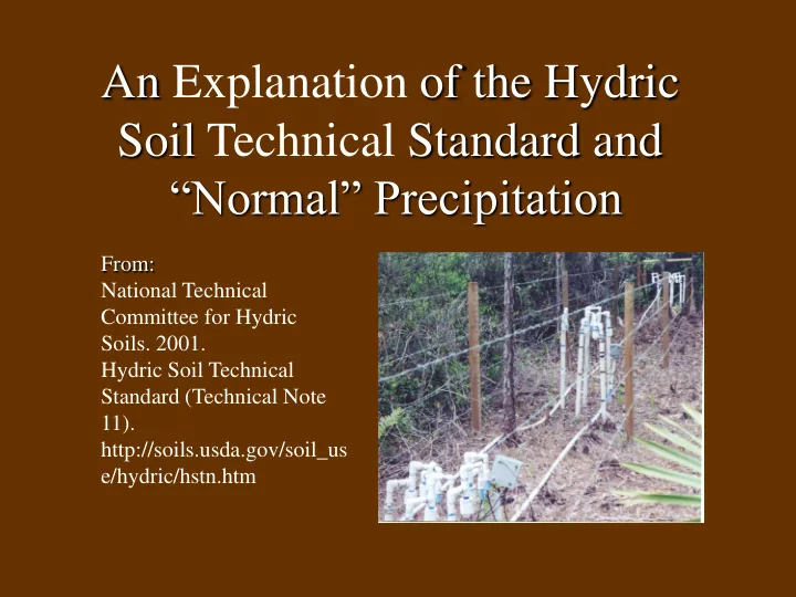 an explanation of the hydric