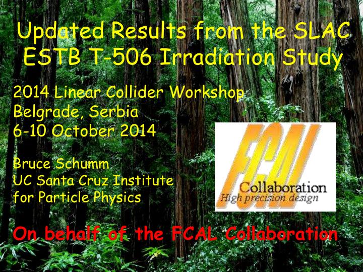 updated results from the slac