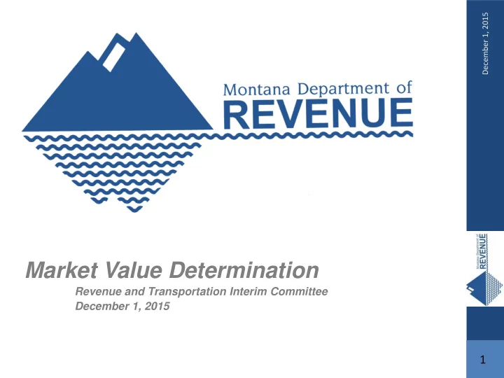 market value determination revenue and transportation