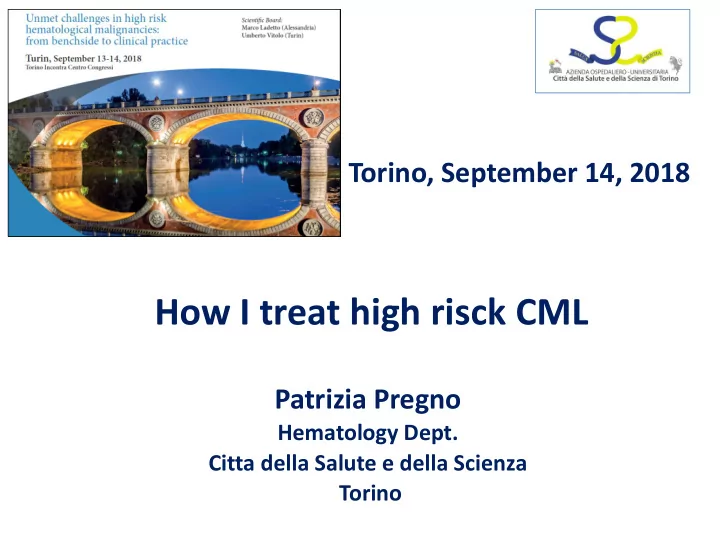 how i treat high risck cml