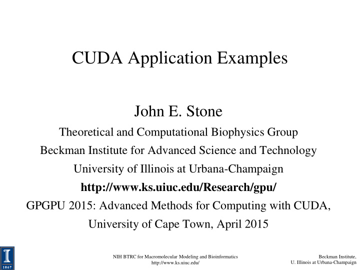 cuda application examples