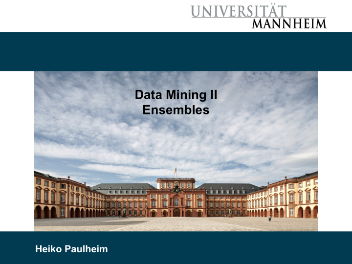 data mining ii ensembles