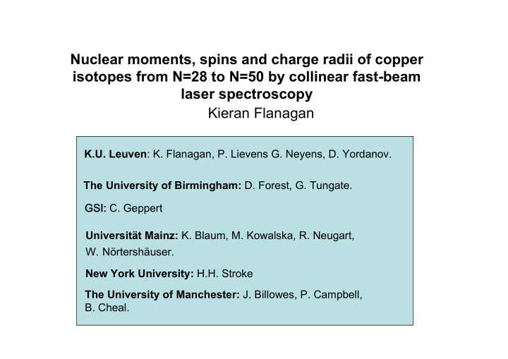 nuclear moments spins and charge radii of copper isotopes