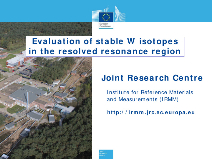 evaluation of stable w isotopes evaluation of stable w