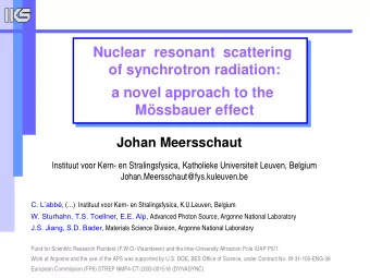 Nuclear  resonant  scattering  of synchrotron radiation:  a novel approach to the  Mssbauer