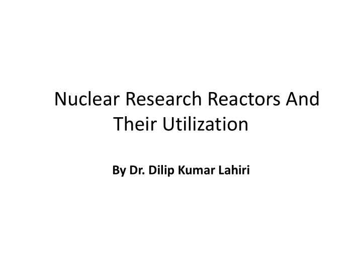 nuclear research reactors and nuclear research reactors