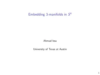 Which lens spaces embed in S 4 ?  Proposition L ( p , q ) , | p | &gt; 1 , does not embed in S 4 .