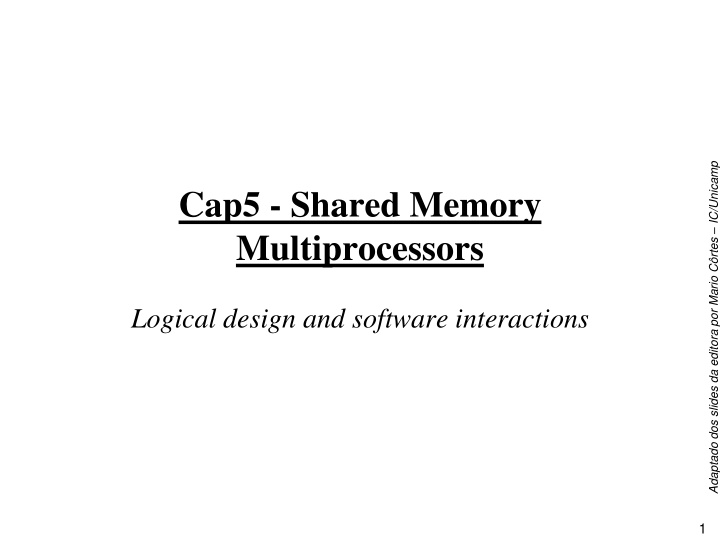 cap5 shared memory multiprocessors