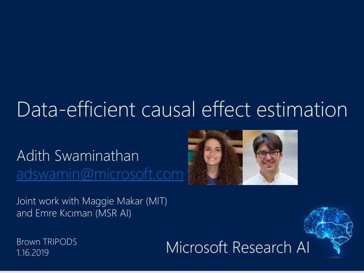 data efficient causal effect estimation