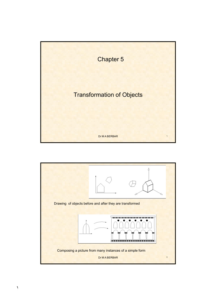 chapter 5 transformation of objects