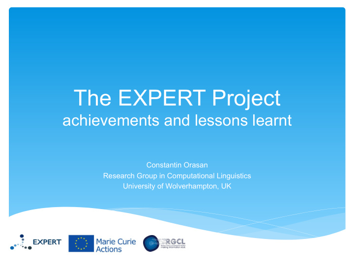 what is expert