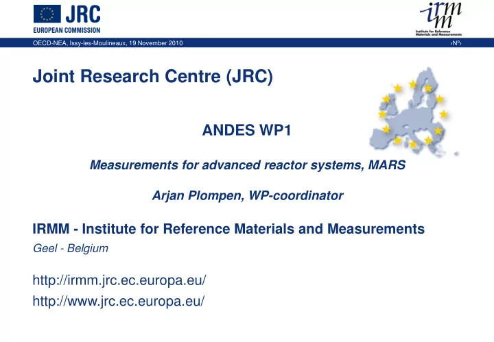 joint research centre jrc