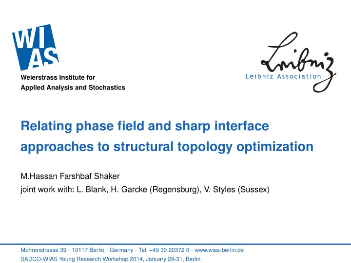 relating phase field and sharp interface approaches to