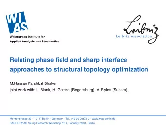 Relating phase field and sharp interface  approaches to structural topology optimization  M.Hassan