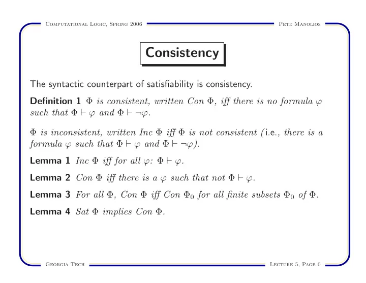 consistency