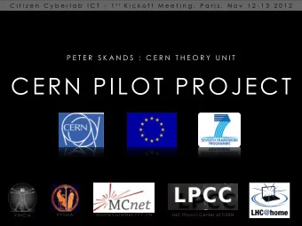 CERN PILOT PROJECT