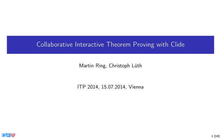collaborative interactive theorem proving with clide